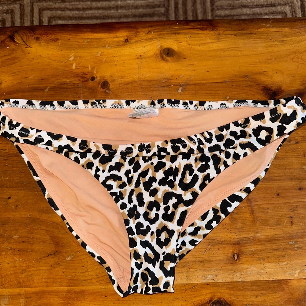 J.Crew Factory Leopard Print Bikini Bottoms Sz M